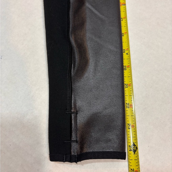 SPANX Black Drape Front Faux Leather Jacket - Picture 13 of 13